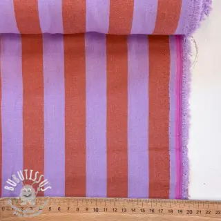 Tissu coton YARN DYED NOVA Stripe lavender orange