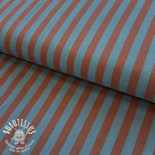 Tissu coton YARN DYED BIG Stripes brown