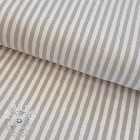 Tissu double gaze/mousseline YARN DYED Summer stripe beige