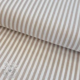 Tissu double gaze/mousseline YARN DYED Summer stripe beige
