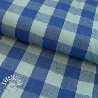 Tissu coton YARN DYED SONJA Checks blue green