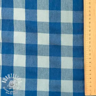 Tissu coton YARN DYED SONJA Checks blue green