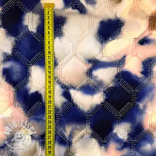 Tissu matelassé Aquarel nature gradini blue