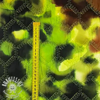 Tissu matelassé Aquarel nature gradini green