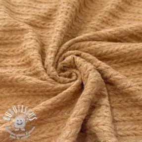 Tissu maille tricot LIGHT ANGORA CABLY beige