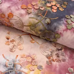 Tissu velours cotelé fin TIE DYE 21W Dandy design F