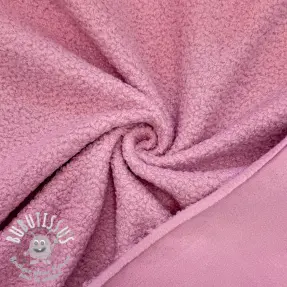 Fleece TEDDY DOUBLE SIDED soft pink