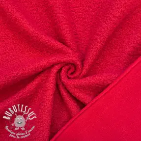 Fleece TEDDY DOUBLE SIDED red