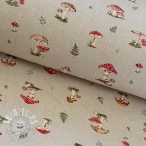 Tissu déco Linenlook Amanite multico