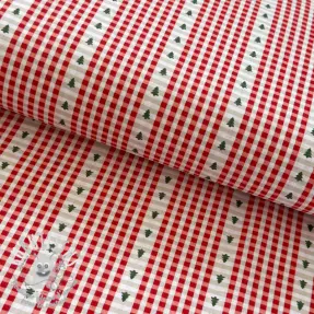Tissu coton Epinette rouge