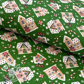 Tissu coton Glacage vert