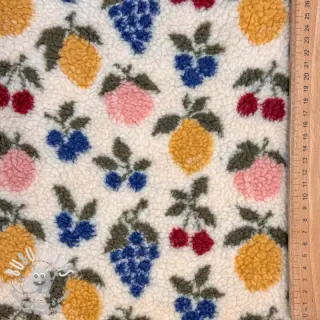Tissu de manteau TEDDY JACQUARD Pretty mix design E
