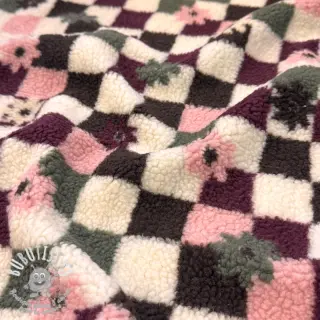 Tissu de manteau TEDDY JACQUARD Pretty mix design C