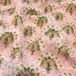 Tissu de manteau TEDDY JACQUARD Pretty mix design A