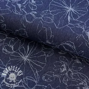JEANS EMBROIDERY Jacquard Flowers