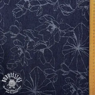 JEANS EMBROIDERY Jacquard Flowers