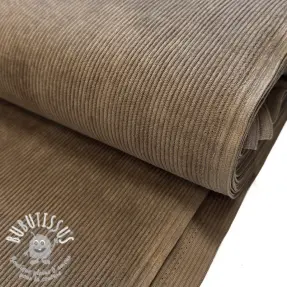 Tissu velours cotelé BABY RIB STRETCH taupe