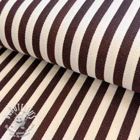 Tissu déco Herringbone striped brown
