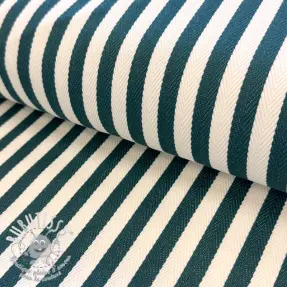 Tissu déco Herringbone striped bottle green