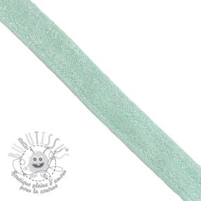 Biais élastique glitter 20 mm mint