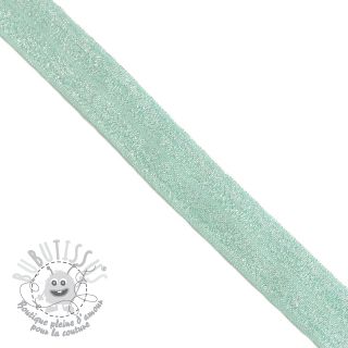 Biais élastique glitter 20 mm mint