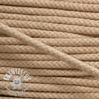 Cordon coton 8 mm beige