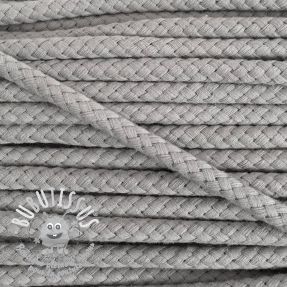 Cordon coton 8 mm light grey