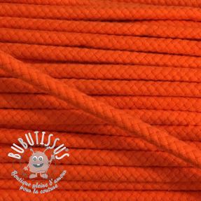 Cordon coton 8 mm orange