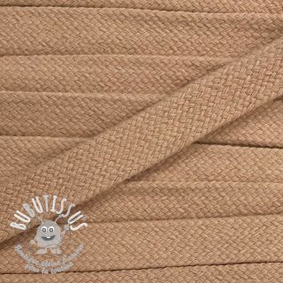 Cordon coton tubulaire plat 13 mm beige