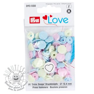 Boutons pressions Colorsnaps PRYM Love Hearts 1