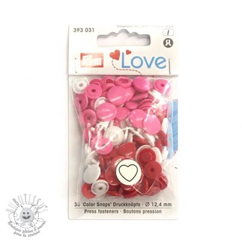 Boutons pressions Colorsnaps PRYM Love Hearts 2