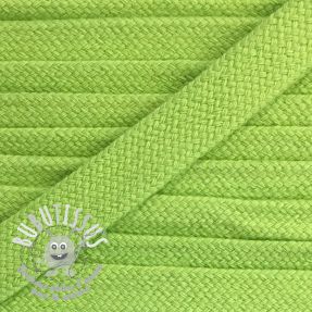 Cordon coton tubulaire plat 13 mm lime