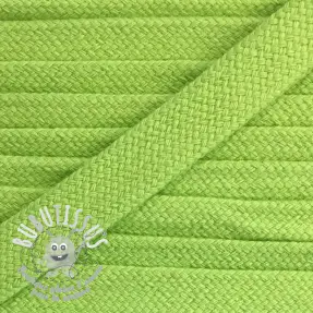 Cordon coton tubulaire plat 13 mm lime
