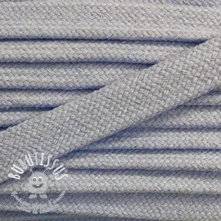 Cordon coton tubulaire plat 13 mm bleu pâle