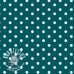 Tissu coton Dots petrol