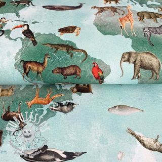 Tissu déco Animal Planet digital print
