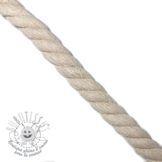 Cordon coton macramé 2,5 cm cream