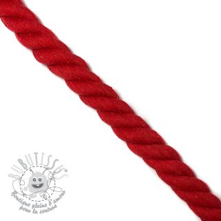 Cordon coton macramé 2,5 cm red