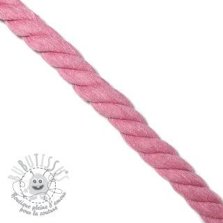 Cordon coton macramé 2,5 cm rose