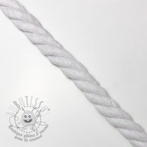 Cordon coton macramé 2,5 cm white