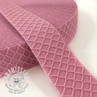 Élastique lisse 4 cm Rhombus light pink