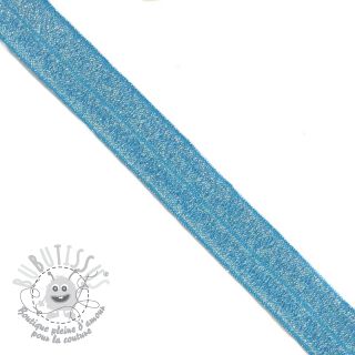 Biais élastique glitter 20 mm blue