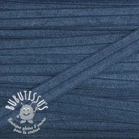 Biais élastique 15 mm steel blue
