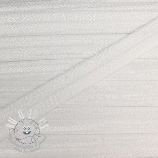 Biais élastique 15 mm white