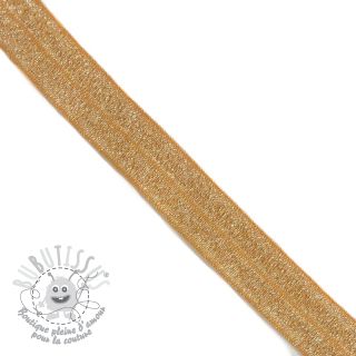 Biais élastique glitter 20 mm ochre