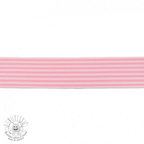 Élastique lisse 4 cm Stripe light pink