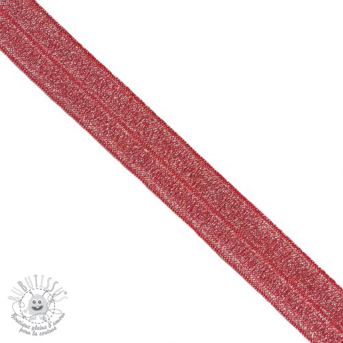 Biais élastique glitter 20 mm red