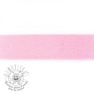 Élastique lisse 5 cm glitter rose