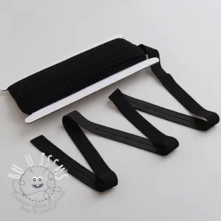 Biais élastique mat 20 mm noire