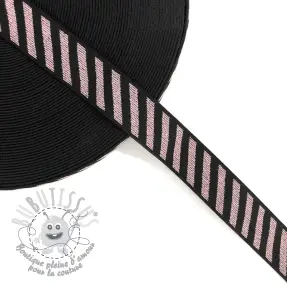Élastique lisse 2,5 cm Diagonal light pink